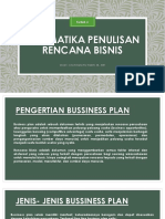 Materi 6 - Sistematika Penulisan Rencana Bisnis