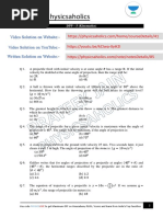 DPP 5 Kinematics ProjectileMotion