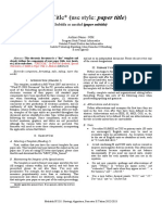 IEEE Paper Template Stima 2023