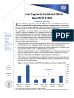 Education Supports Racial and Ethnic Equality in STEM: Executive Summary