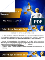 RFB 301 (Other Legal Issues in Business) : Atty. Arnold V. de Castro