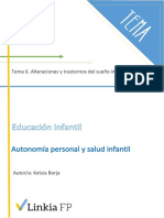 Tema 6. Alteraciones y Trastornos Del Sueño Infantil