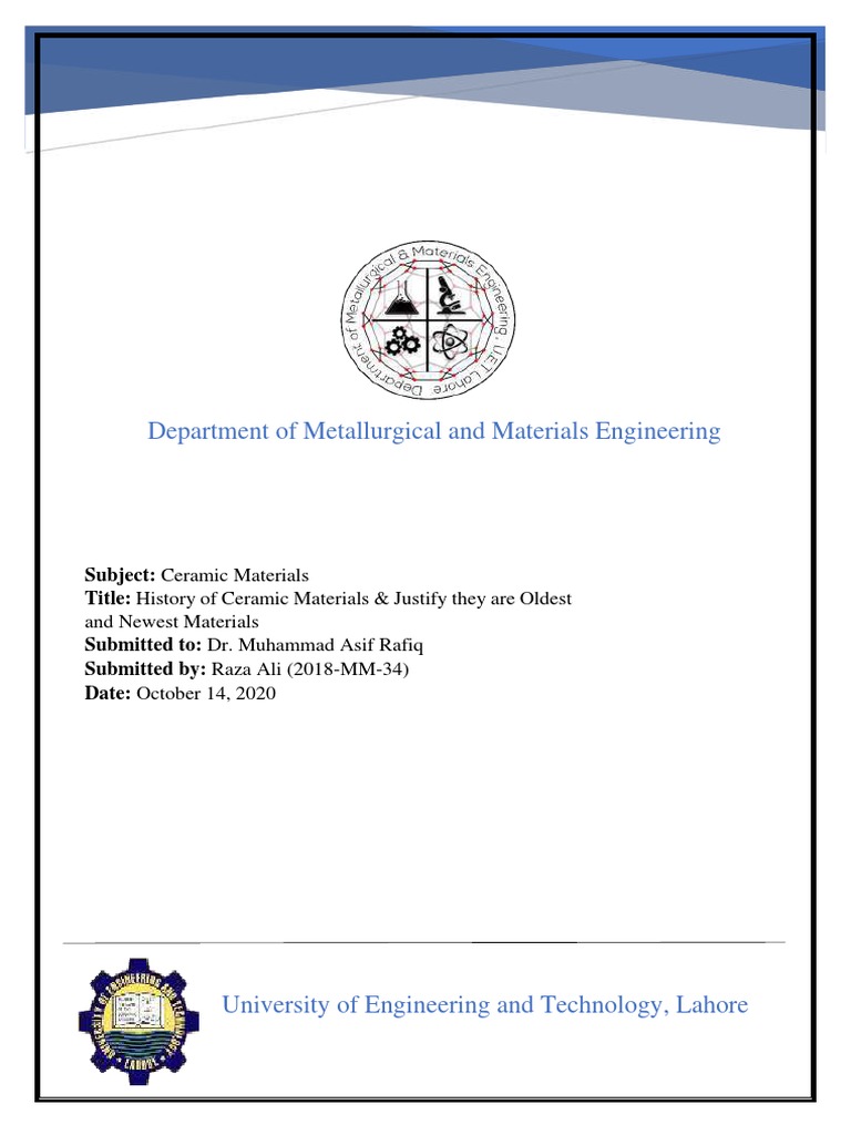 History of Ceramic Materials PDF Ceramics Pottery