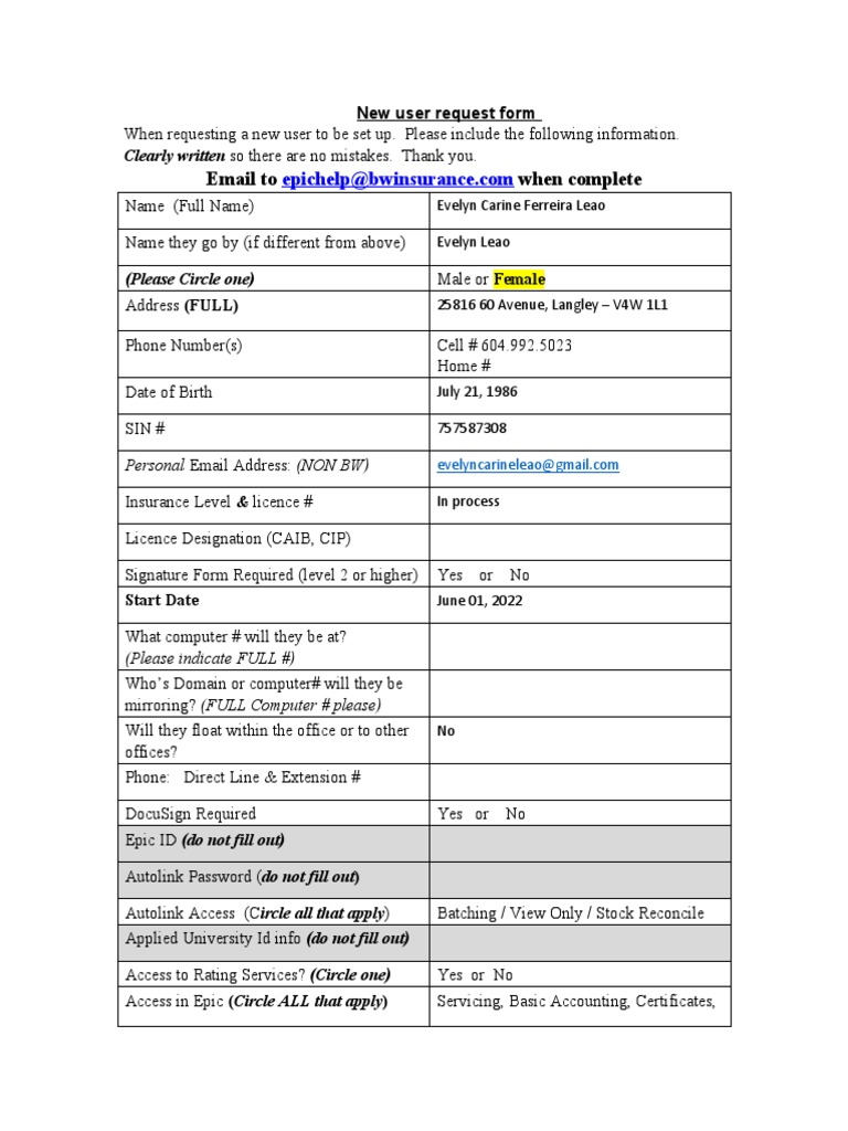 B&W Form | PDF | Information Technology | Communication