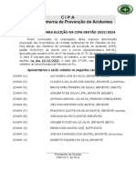 Candidatos Escritos para Eleição Da Cipa Gestão 23n24