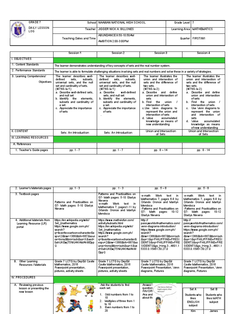 M7 Q1 W1 Pdf Set Mathematics Mathematics