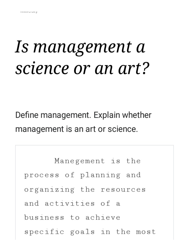 Is Management A Science Or A Science? – CLSA