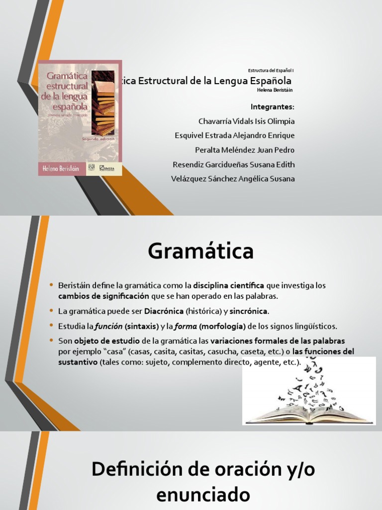 Estructura de la Oración en Español | PDF | Oración (Lingüística ...