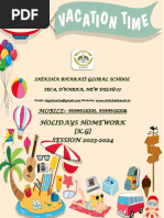 Summer Holiday Homework for Playgroup | PDF
