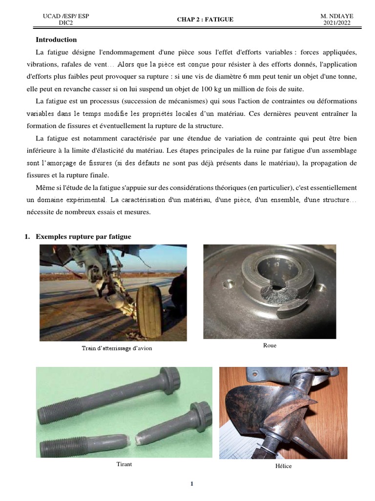 Comprendre la Fatigue des Matériaux | PDF | Fatigue (matériau) | Mécanique