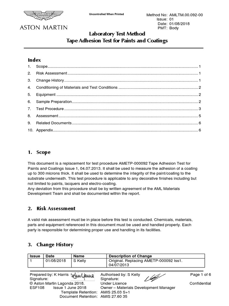 Tape Adhesion Test Method for Paints | PDF | Coating | Paint