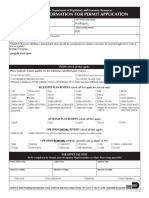 Contact Information For Permit Application