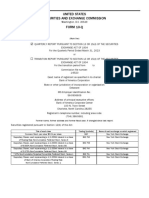 United States Securities and Exchange Commission FORM 10-Q