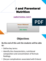 Unit 4 Enteral and Parenteral Nutrition