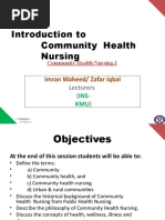 Unit 1 Introduction To Community Health Nursing, Educational Platform