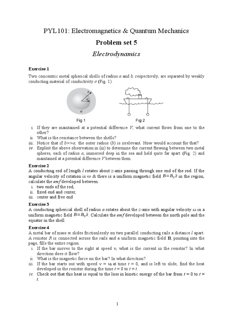Electromagnetics Problem Set 5 Solutions | PDF | Superconductivity ...