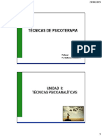 Técnicas Psicoanalíticas