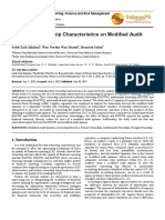 Impact of Ownership Characteristics On Modified Audit Opinion in Jordan
