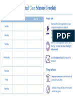 Virtual Class Calendar Template