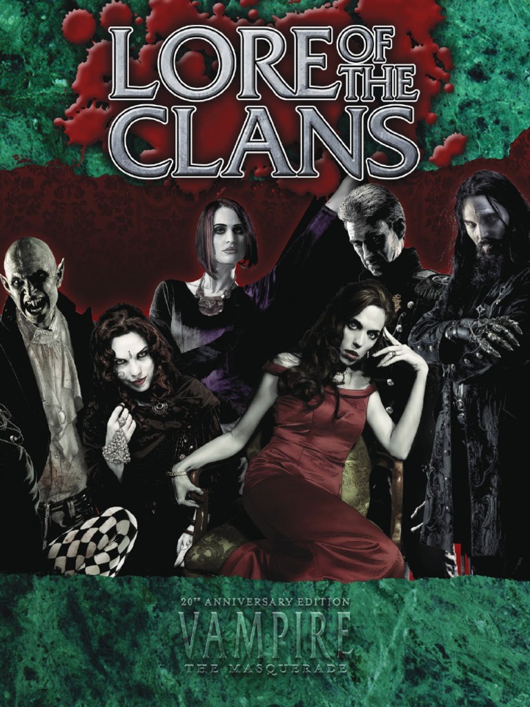 Vampire The Masquerade 20th Anniversary Lore Of The Clans 7846321