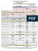 Y8-Final Exam Schedule & Outline-22-23