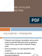 Metode Analisis Titrimetrik