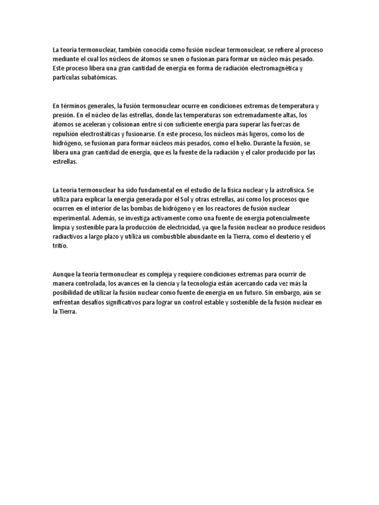 Teoria Termo Nuclear | PDF