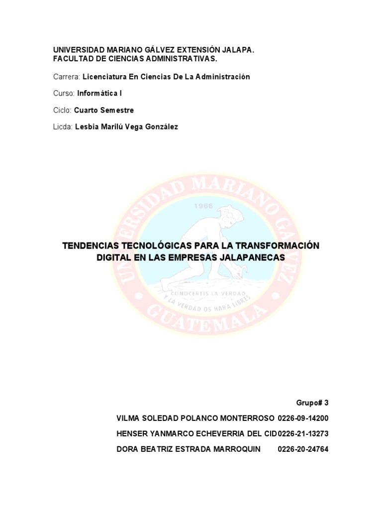 Transformación Digital en Empresas Jalapanecas | PDF | Internet de las ...