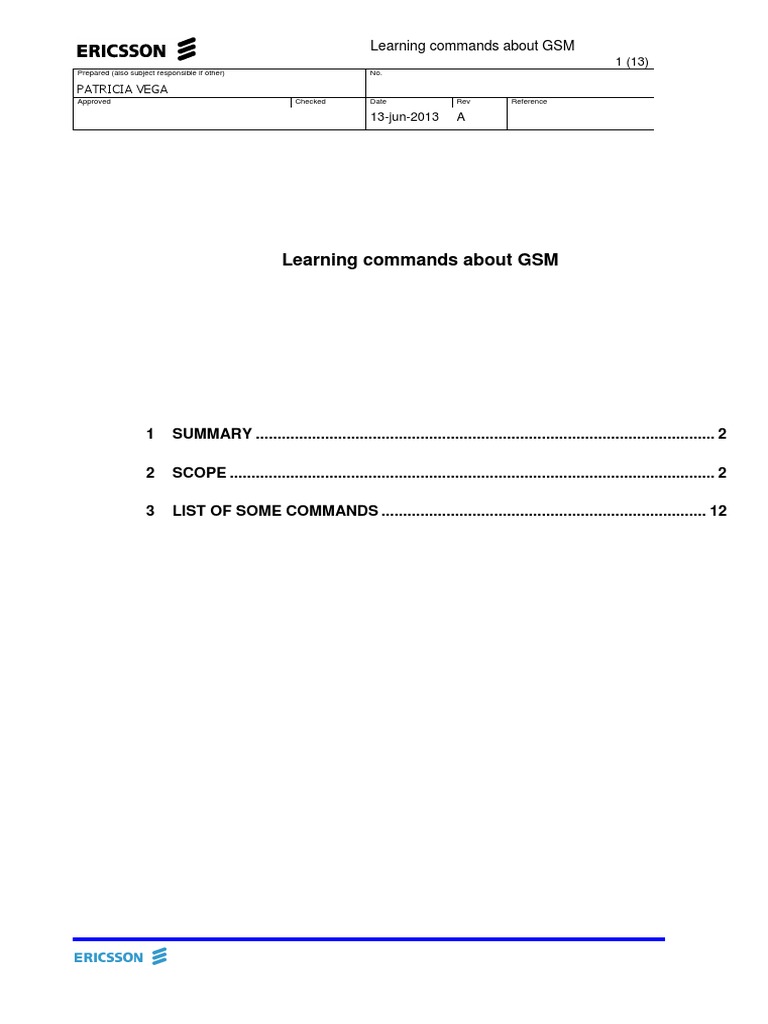 Learning Commands About GSM | PDF | Radio | Hertz