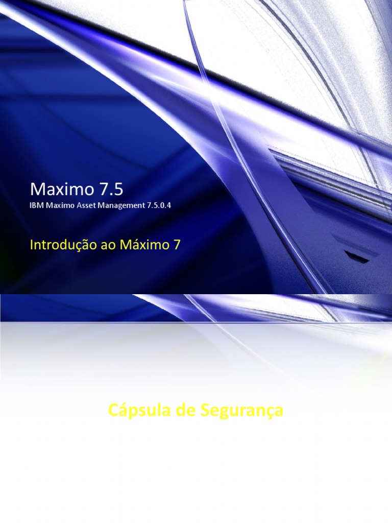 Introdução ao IBM Maximo 7.5 | PDF | IBM | Software de aplicação