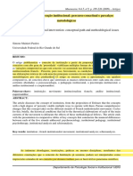 3. Paulon, S. M. Instituição e intervenção institucional percurso conceitual e percalços