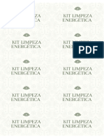 Autocolante Geral Kit Limpeza Energetica