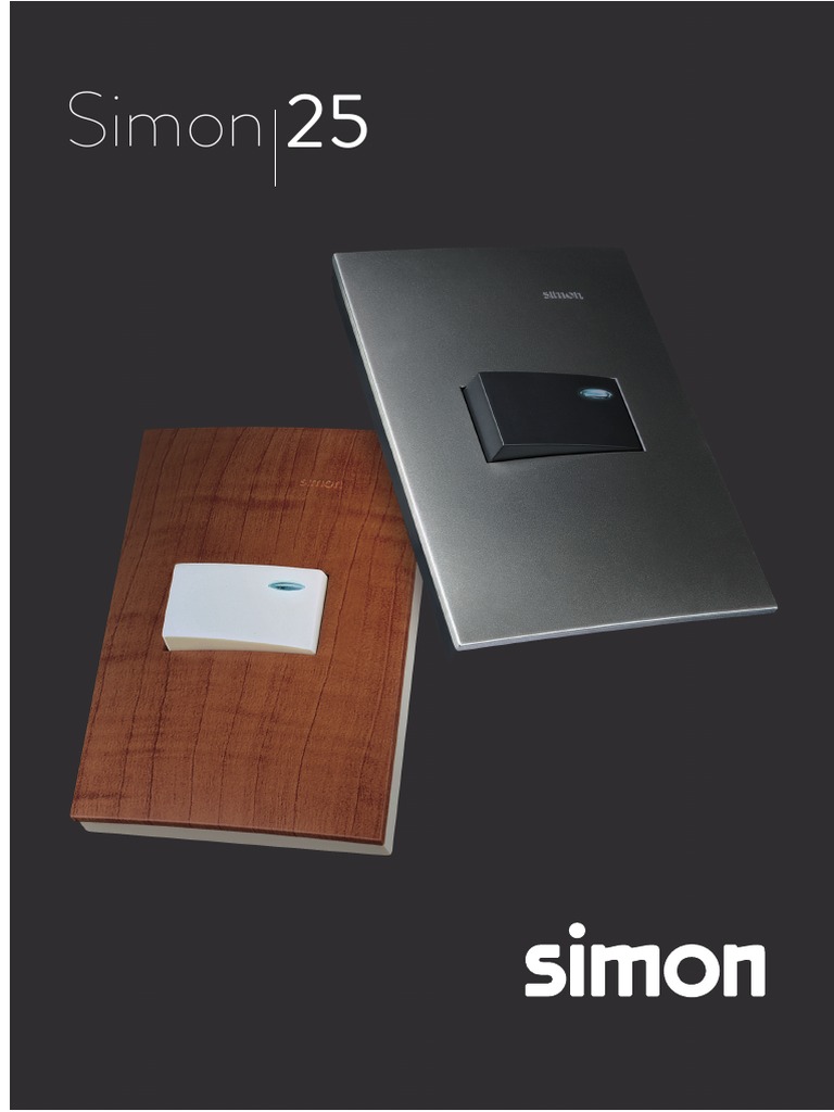 Catálogo Simon 25: Diseño y Seguridad | PDF | Diodo emisor de luz | Ligero