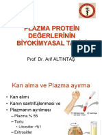 Plazma Proteinleri Biyokimyasal Izlenmesi