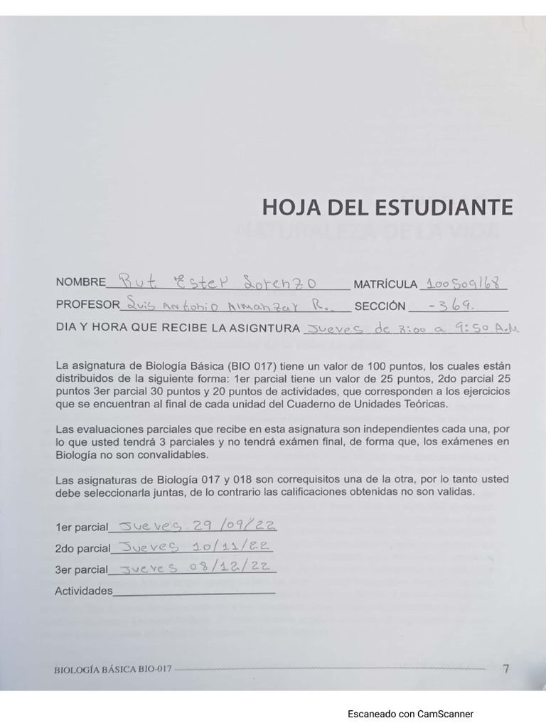 Ejercicios de La Unidad #4. (Bio-017) | PDF