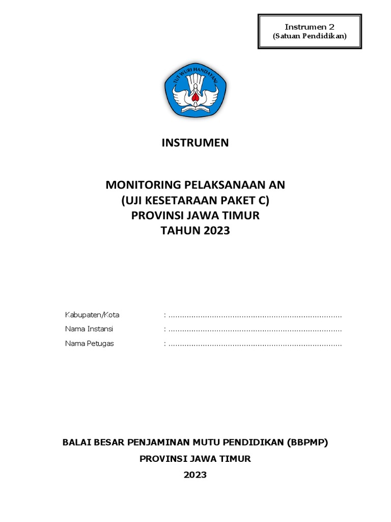 Monitoring Uji Kesetaraan Paket C 2023 | PDF