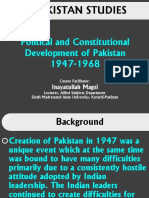 Political and Constitutional Development of Pakistan 1947-1958