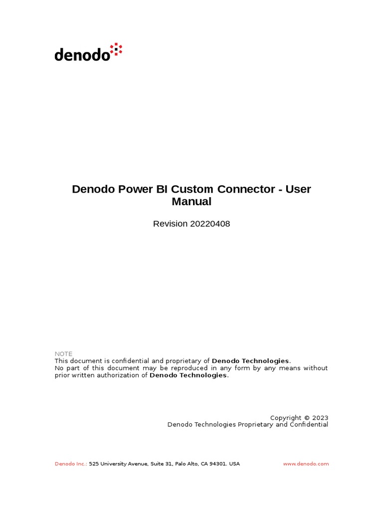 Denodo Power BI Custom Connector PDF Microsoft Windows Computer File