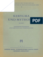 Bultmann - Kerygma Und Mythos 6-1 (1963) Entmythologisierung Und Existentiale Interpretation