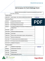 European Sci-Tech Challenge Agenda - Students & Teachers