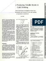 Mechanisms Producing Metallic Bonds in Cold Welding-Bay