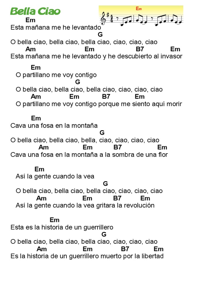 Cifra 23 Bella Ciao PDF