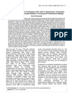 Thematic Apperception Techniques (TAT, CAT) in Assessment. A Summary Review of 67 Survey-Based Studies of Training and Professional Settings