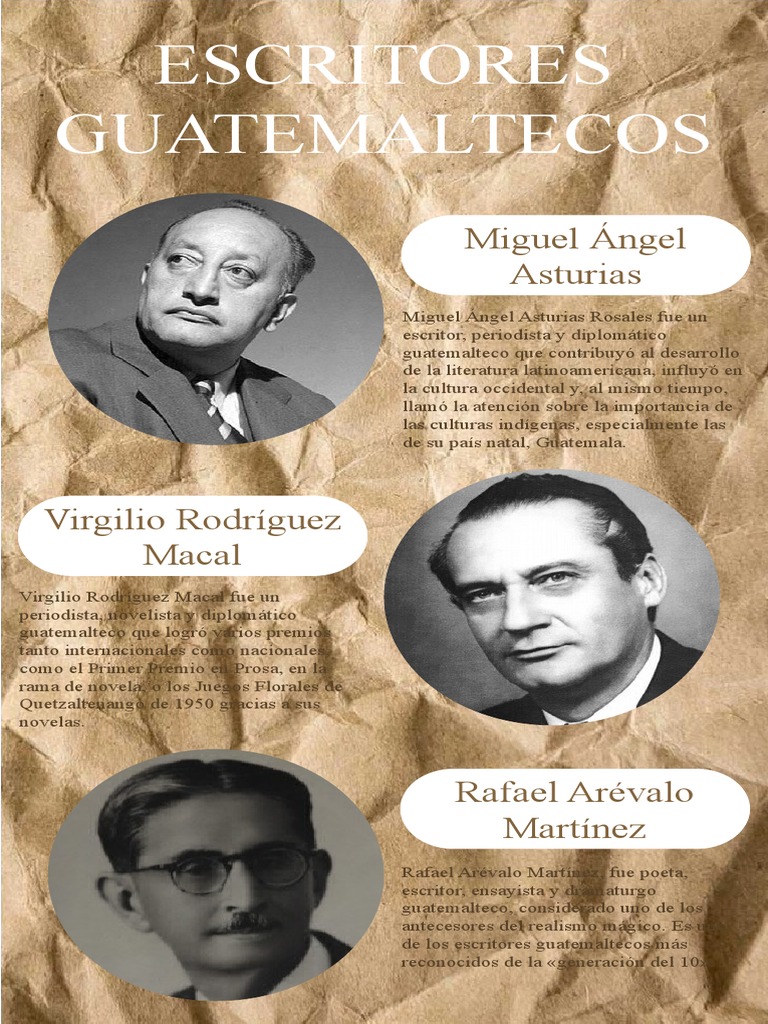 Escritores Guatemaltecos PDF Escritura Las artes