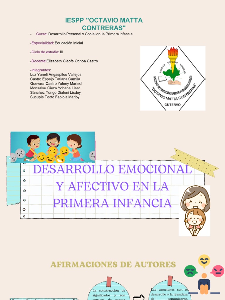 Desarrollo Emocional en Los Niños | PDF | Las emociones | Infancia