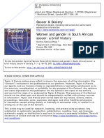 Soccer & Society: To Cite This Article: Cynthia Fabrizio Pelak (2010) Women and Gender in South African Soccer: A