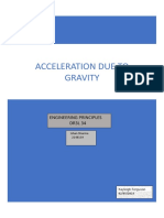 Acceleration Due To Gravity Ishan Sharma 2148139