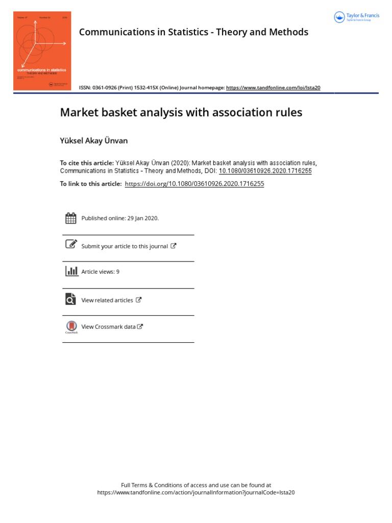 Market Basket Analysis With Association Rules | PDF | Information ...