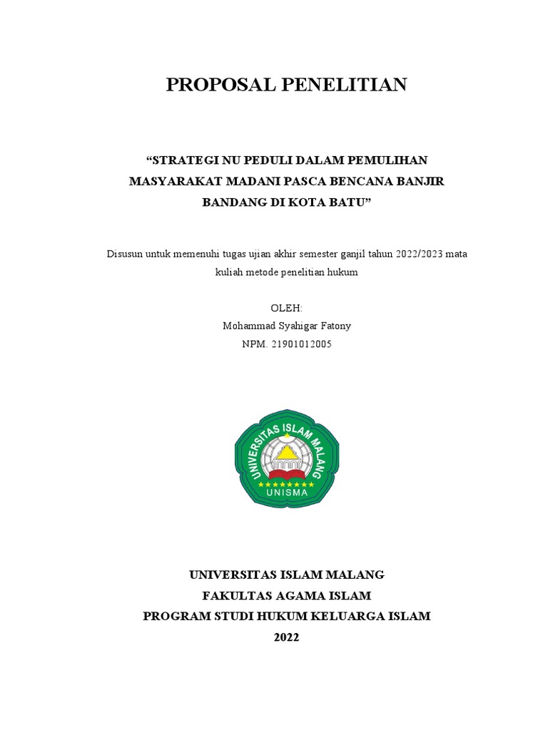 Proposal Penelitian | PDF | Ilmu Sosial