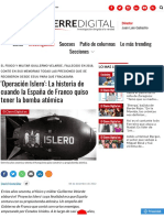 Operación Islero - Cuando España Franco Quiso Tener Bomba Atómica - El Cierre Digital